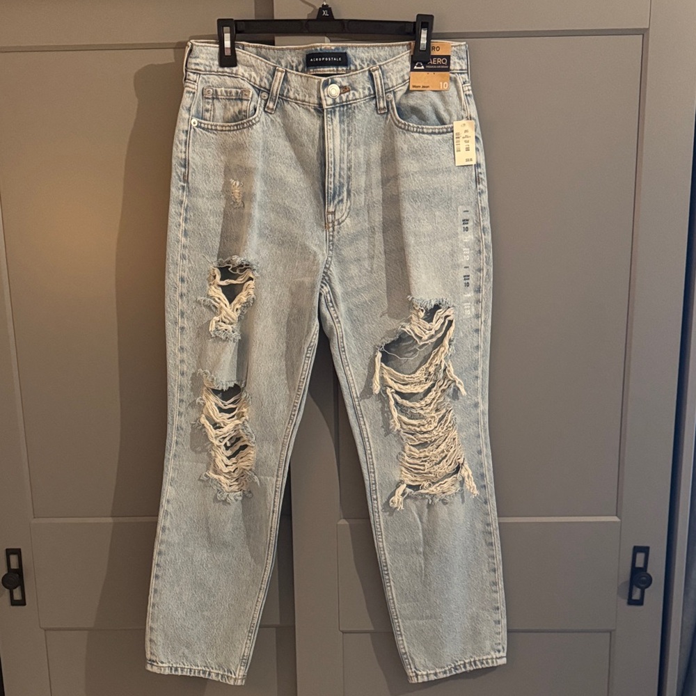 Aeropostale Ripped Light Blue Denim Jeans